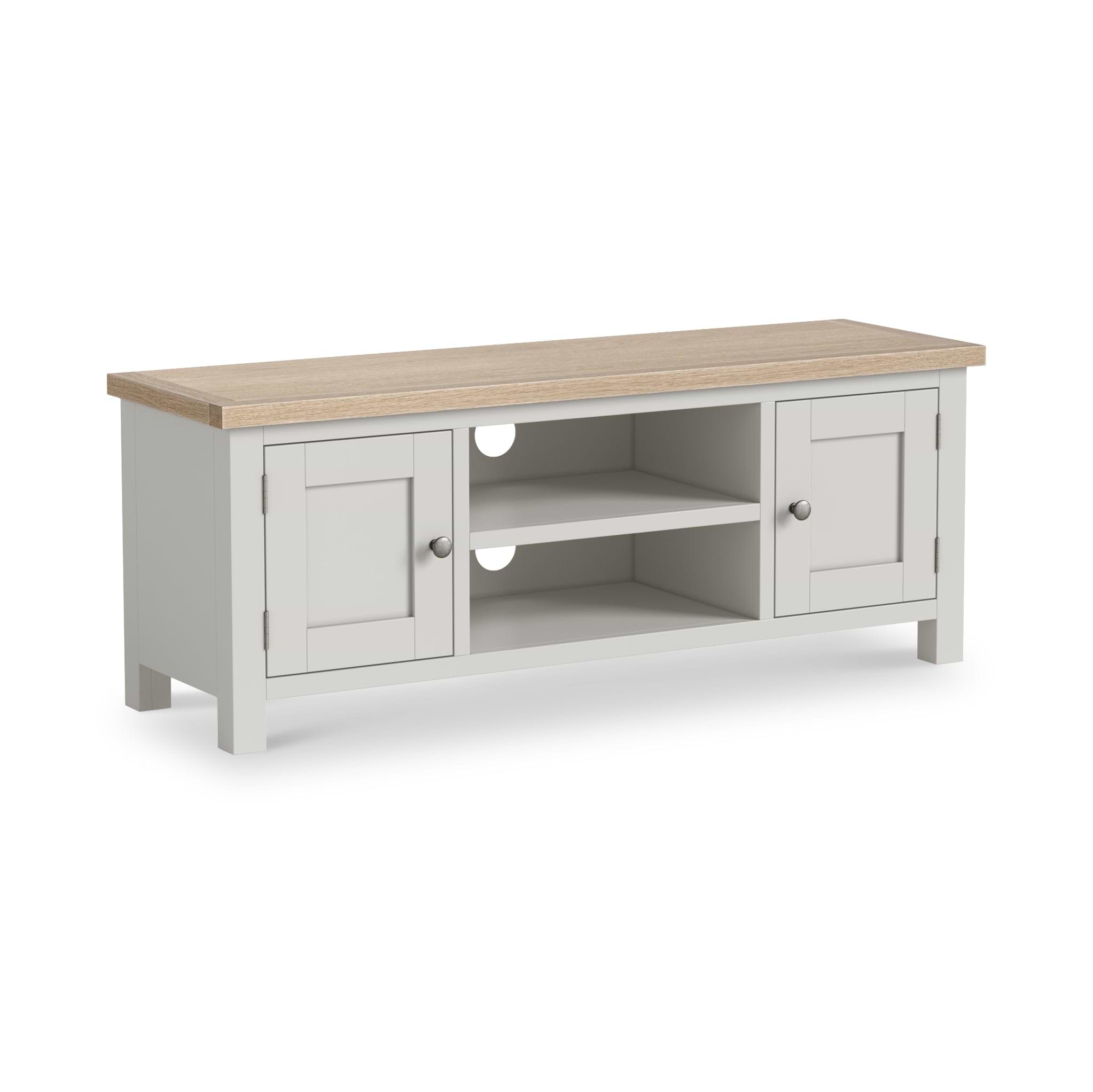 Trelan 125cm Large TV Unit Light Grey from Roseland Furniture