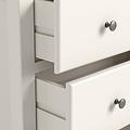 Celine Coconut White Oak Top 3 Drawer Bedside from Roseland Furniture