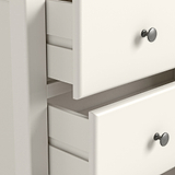 Celine Coconut White Oak Top 3 Drawer Bedside from Roseland Furniture