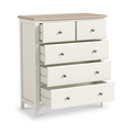 Celine Coconut White Oak Top 2 Over 3 Drawer Chest from Roseland Furniture