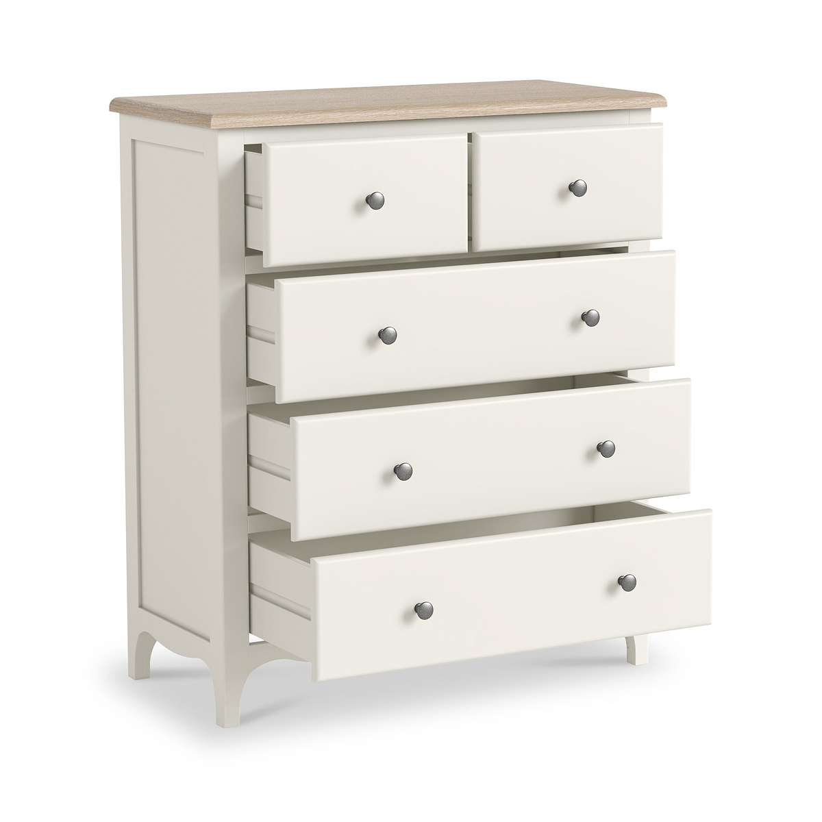 Celine Coconut White Oak Top 2 Over 3 Drawer Chest from Roseland Furniture