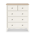 Celine Coconut White Oak Top 2 Over 3 Drawer Chest from Roseland Furniture