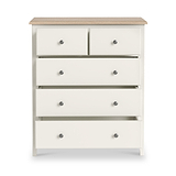 Celine Coconut White Oak Top 2 Over 3 Drawer Chest from Roseland Furniture