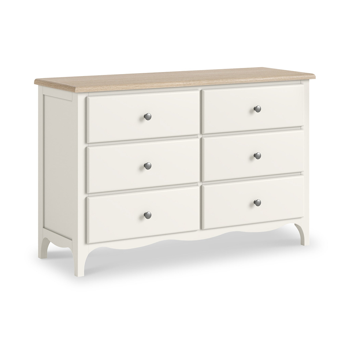 Celine Coconut White Oak Top 6 Drawer Chest from Roseland Furniture