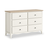 Celine Coconut White Oak Top 6 Drawer Chest from Roseland Furniture