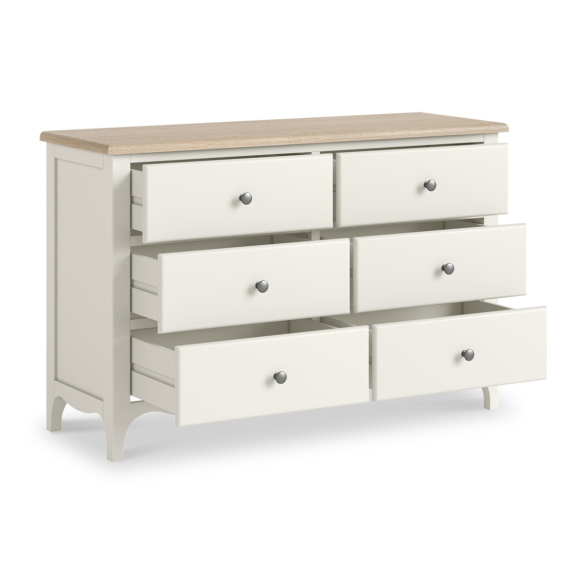 Celine Coconut White Oak Top 6 Drawer Chest from Roseland Furniture