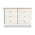 Celine Coconut White Oak Top 6 Drawer Chest from Roseland Furniture