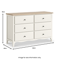 Celine Coconut White Oak Top 6 Drawer Chest from Roseland Furniture