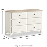Celine Coconut White Oak Top 6 Drawer Chest from Roseland Furniture