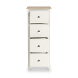 Celine Coconut White Oak Top 4 Drawer Tallboy Chest from Roseland Furniture