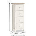 Celine Coconut White Oak Top 4 Drawer Tallboy Chest from Roseland Furniture