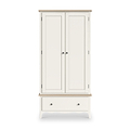 Celine Coconut White Oak Top Double Wardrobe from Roseland Furniture