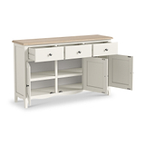 Celine Coconut White Oak Top Large Sideboard from Roseland Furniture