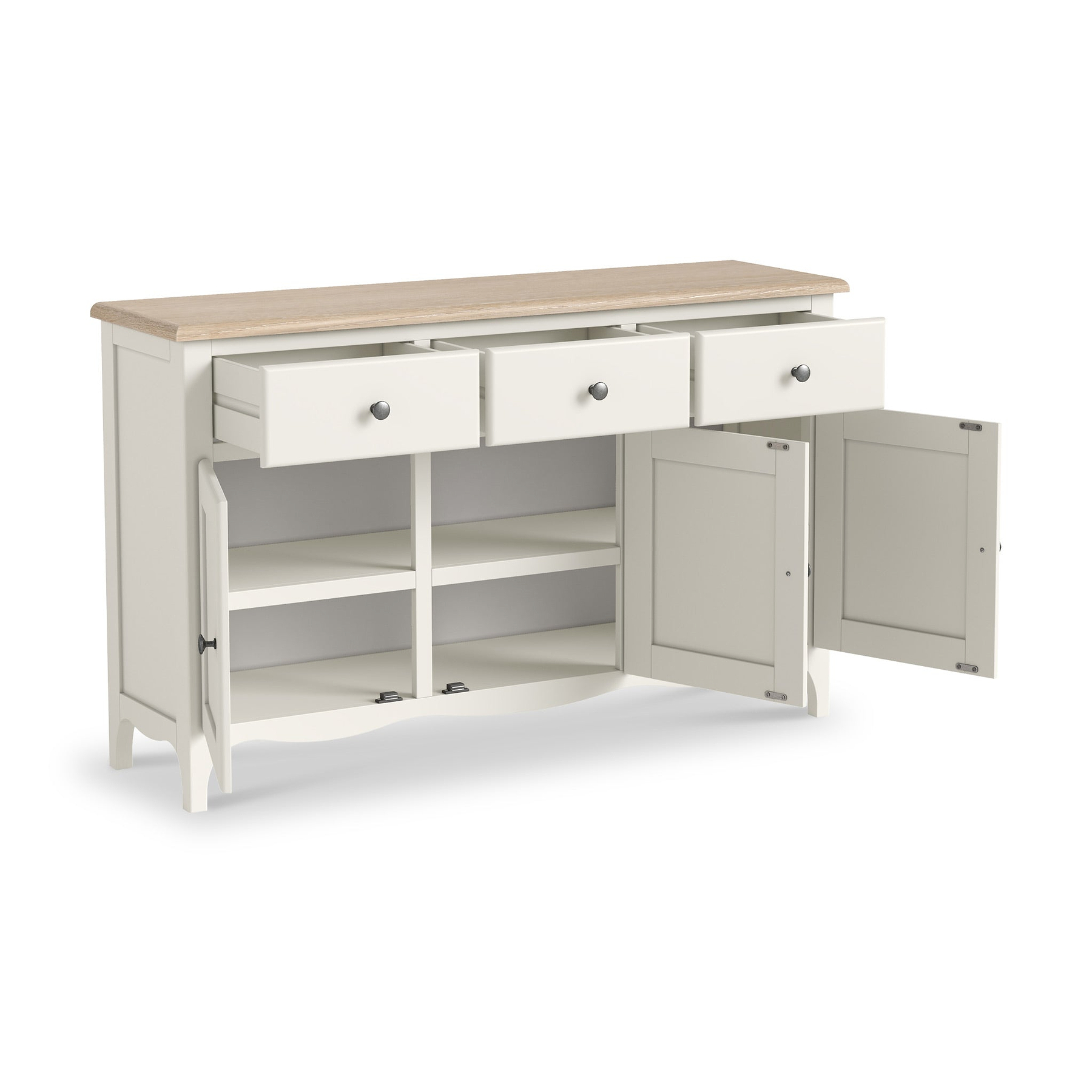 Celine Coconut White Oak Top Large Sideboard from Roseland Furniture