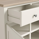 Celine Coconut White Oak Top Large Sideboard from Roseland Furniture