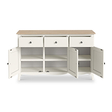 Celine Coconut White Oak Top Large Sideboard from Roseland Furniture