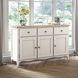 Celine Coconut White Oak Top Large Sideboard from Roseland Furniture