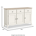 Celine Coconut White Oak Top Large Sideboard from Roseland Furniture