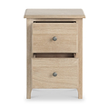 Celine Washed Oak 2 Drawer Bedside from Roseland Furniture