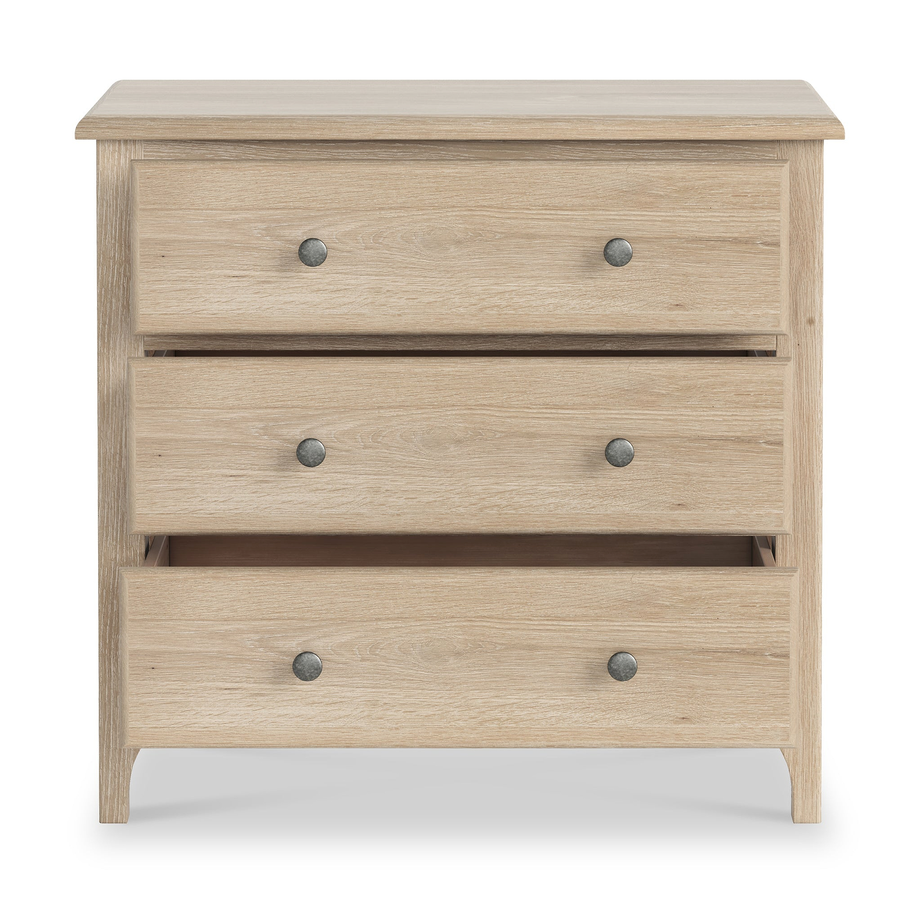 Celine Washed Oak 3 Drawer Chest from Roseland Furniture