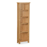 Lanner Oak Narrow Bookcase from Roseland Furniture