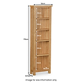 Lanner Oak Narrow Bookcase from Roseland Furniture