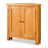 Lanner Oak Corner Cupboard from Roseland Furniture