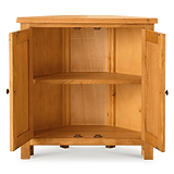Lanner Oak Corner Cupboard from Roseland Furniture