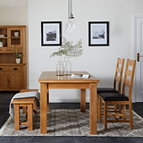Lanner Oak Compact Extending Dining Table from Roseland Furniture