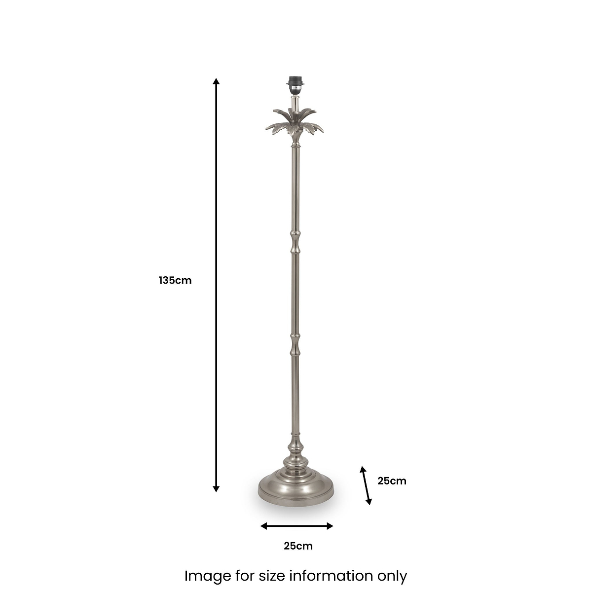 Trafalgar Nickel Palm Tree Floor Lamp from Roseland Furniture