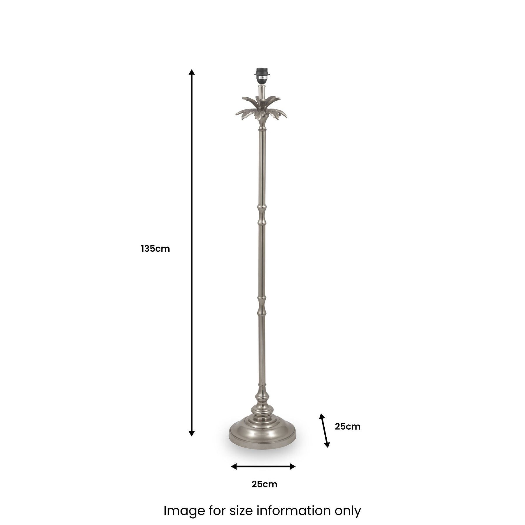 Trafalgar Nickel Palm Tree Floor Lamp from Roseland Furniture