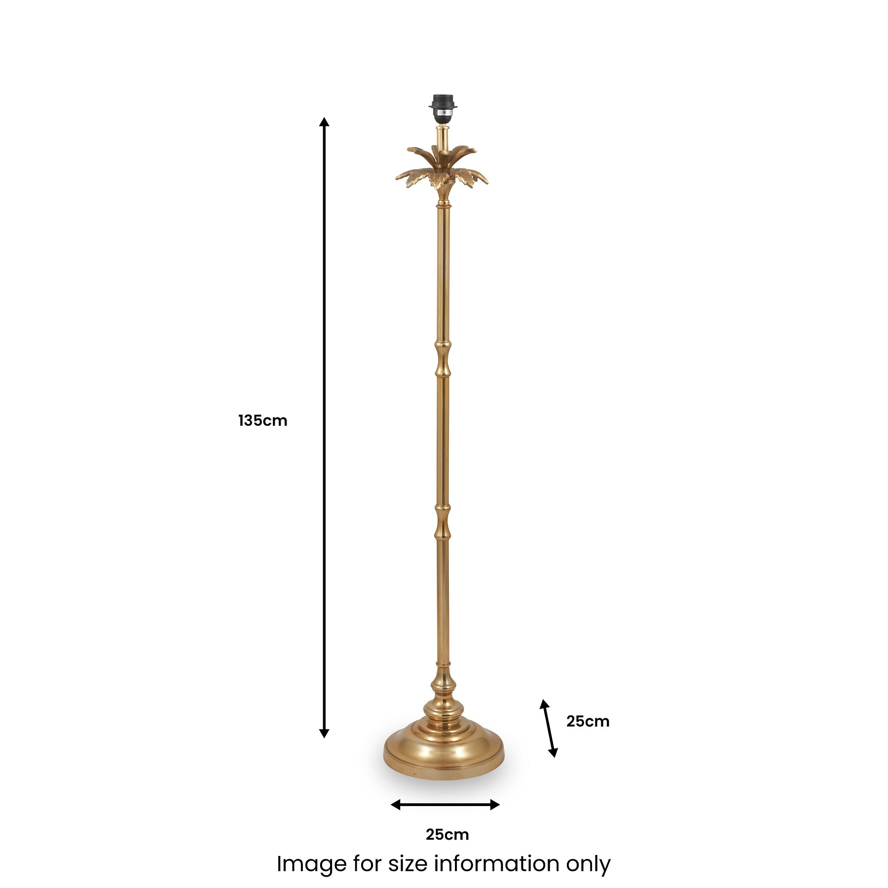Trafalgar Gold Palm Tree Stick Floor Lamp from Roseland Furniture