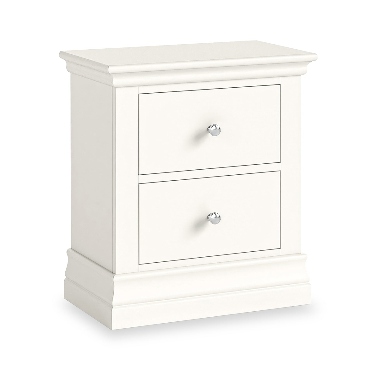 Ingleby 2 Drawer Bedside Coconut White from Roseland Furniture