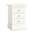 Ingleby 3 Drawer Bedside Coconut White from Roseland Furniture