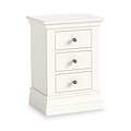 Ingleby 3 Drawer Bedside Coconut White from Roseland Furniture