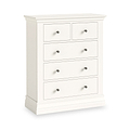 Ingleby 2 over 3 Drawer Chest Coconut White from Roseland Furniture