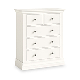 Ingleby 2 over 3 Drawer Chest Coconut White from Roseland Furniture