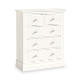 Ingleby 2 over 3 Drawer Chest Coconut White from Roseland Furniture