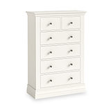Ingleby 2 over 4 Drawer Chest Coconut White from Roseland Furniture