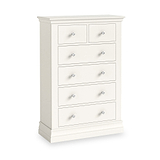 Ingleby 2 over 4 Drawer Chest Coconut White from Roseland Furniture