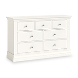 Ingleby 3 over 4 Drawer Chest Coconut White from Roseland Furniture