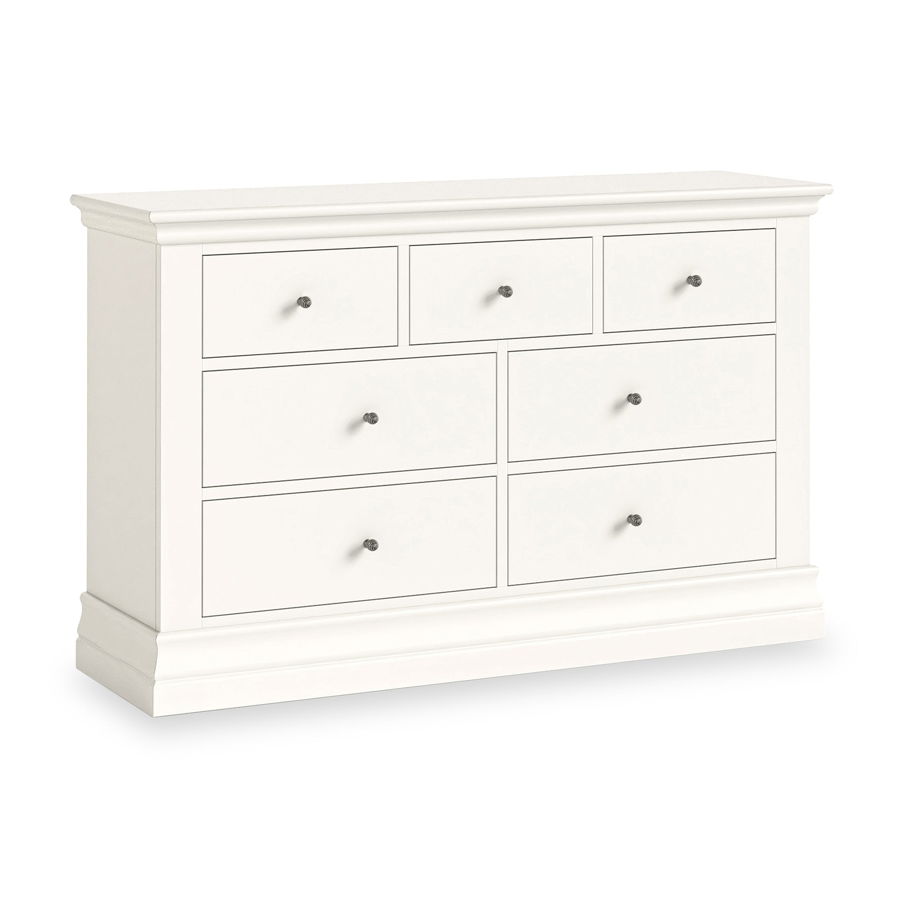 Ingleby 3 over 4 Drawer Chest Coconut White from Roseland Furniture