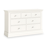 Ingleby 3 over 4 Drawer Chest Coconut White from Roseland Furniture