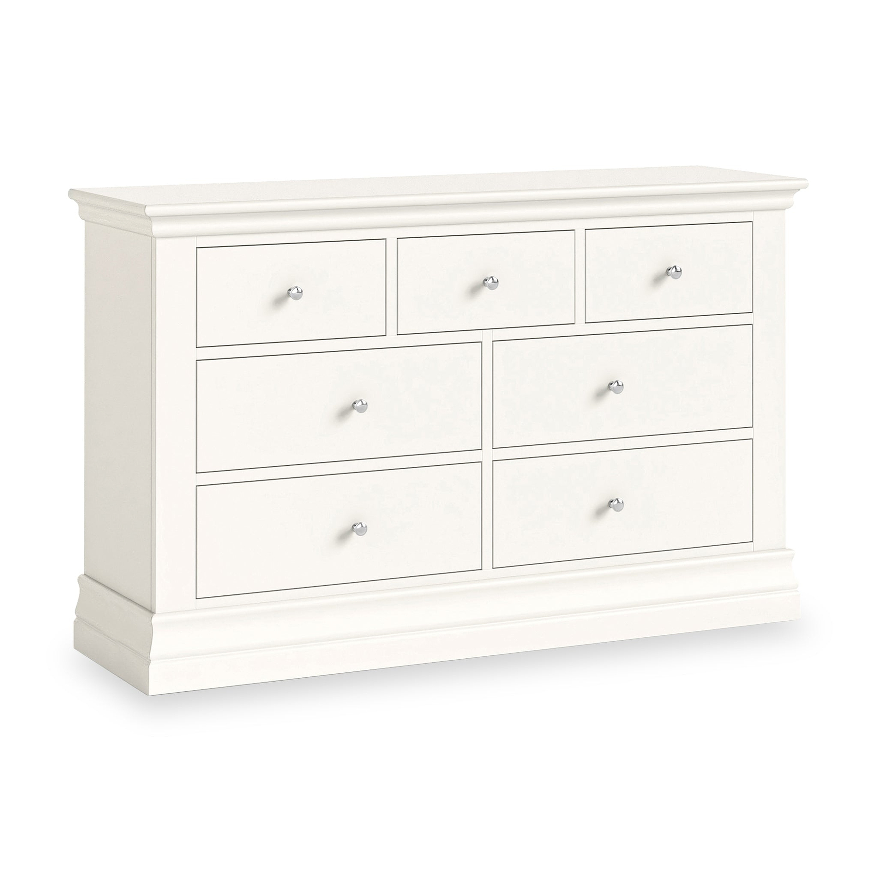 Ingleby 3 over 4 Drawer Chest Coconut White from Roseland Furniture