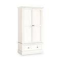 Ingleby 2 Door Wardrobe with Drawers Coconut White from Roseland Furniture