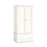 Ingleby 2 Door Wardrobe with Drawers Coconut White from Roseland Furniture