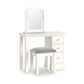 Ingleby Single Pedestal Dressing Table Coconut White from Roseland Furniture