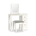 Ingleby Single Pedestal Dressing Table Coconut White from Roseland Furniture