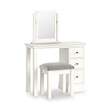 Ingleby Single Pedestal Dressing Table Coconut White from Roseland Furniture