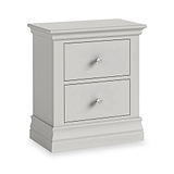 Ingleby 2 Drawer Bedside Light Grey from Roseland Furniture